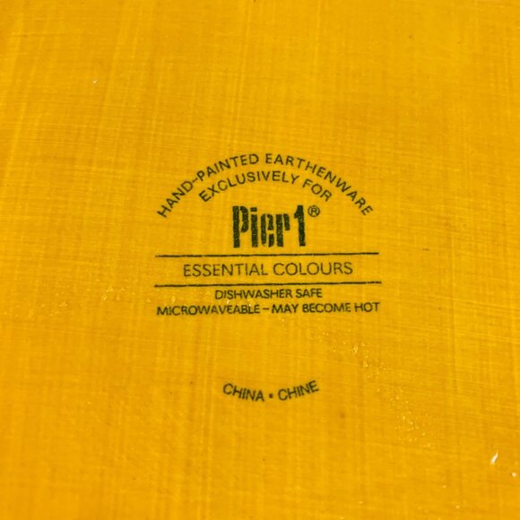 Pier 1 Imports Essential Colors Square Harvest Dinner Plates Set 2 Earthenware - Picture 10 of 16